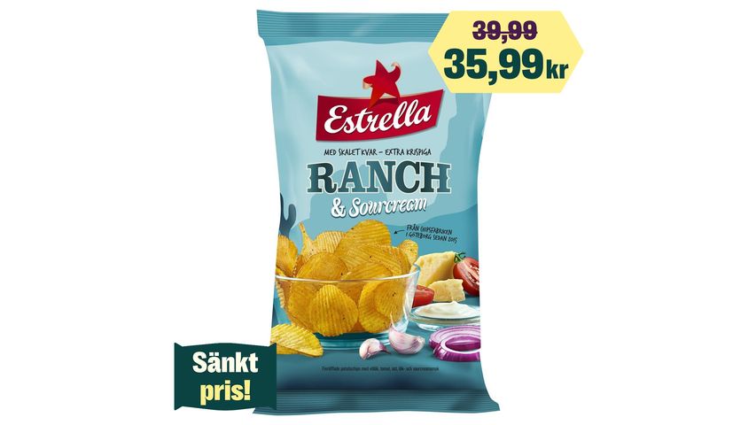 Estrella Chips Ranch & Sourcream 275g