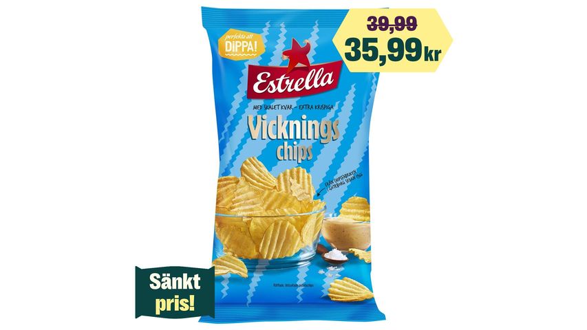 Estrella Chips Vickningschips 275g