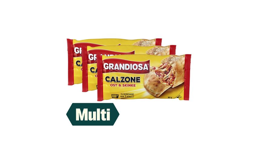 3 x Grandiosa Calzone Ost & Skinke 165g