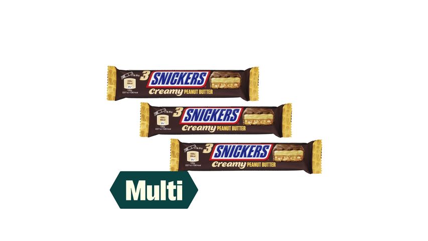 3 x Snickers Peanutbutter 54.75g