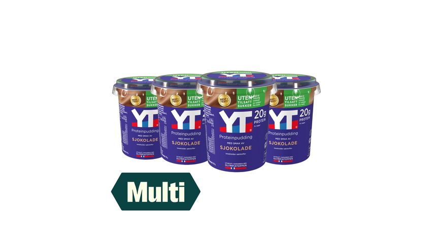 4 x YT Proteinpudding Sjokolade 190g