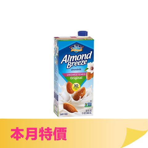 Blue Diamond Almond Breeze Unsweetened Original 946ml delivery in