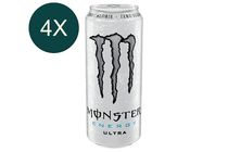 4x Monster Energy Ultra szénsavas ital koffeinnel és édesítőszerekkel 0,5 l