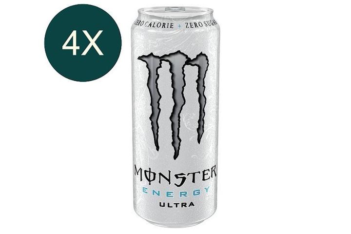 4x Monster Energy Ultra szénsavas ital koffeinnel és édesítőszerekkel 0,5 l