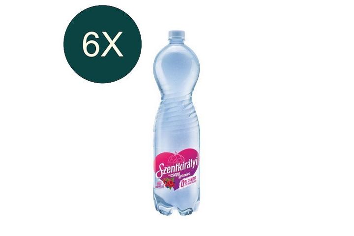 6x Szentkirályi Egy csepp gyümölcs erdei gyümölcs ízű széndioxiddal enyhén dúsított ital 1500 ml