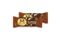 2x Magnum Almond Vanilla Ice Cream with Milk Chocolate Coating and Almond Pieces 110 ml