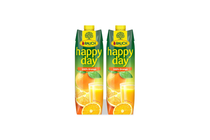 2x Rauch Happy Day 100% Orange Juice from Concentrate 1 l