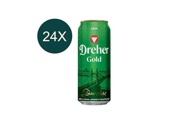 24x Dreher Gold minőségi világos sör 5% 0,5 l