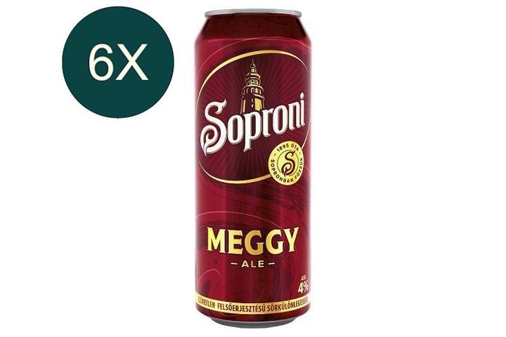 6x Soproni Óvatos Duhaj Meggy Ale szűretlen felsőerjesztésű sörkülönlegesség 4% 500 ml