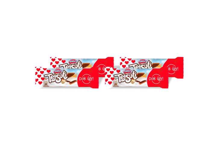 4x Pöttyös Tejsüti Milk Cream Filled Cocoa Sponge Cake 28 g