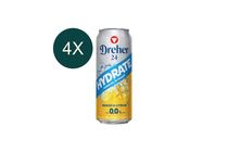4x Dreher 24 Hydrate Alcohol-Free Lager Beer and Mango-Lemon Flavoured Drink Mix 0,0% 0,5 l