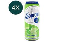 4x Soproni lime-mentás alkoholmentes sörital 0,0% 500 ml