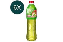 6x FuzeTea szénsavmentes eper-aloe vera-ízű üdítőital zöld tea kivonattal 1,5 l