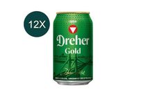 12x Dreher Gold Quality Lager Beer 5% 0,33 l