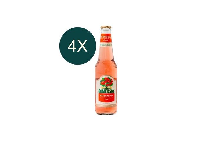 4x Somersby Watermelon Flavoured Cider 4,5% 0,33 l
