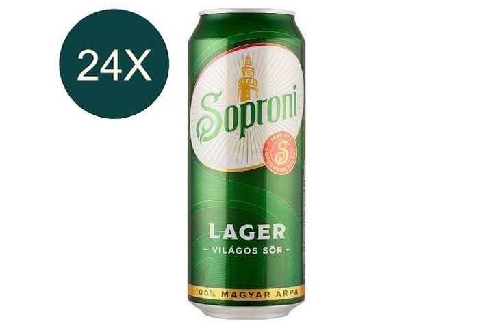24x Soproni Klasszikus világos sör 4,5% 500 ml
