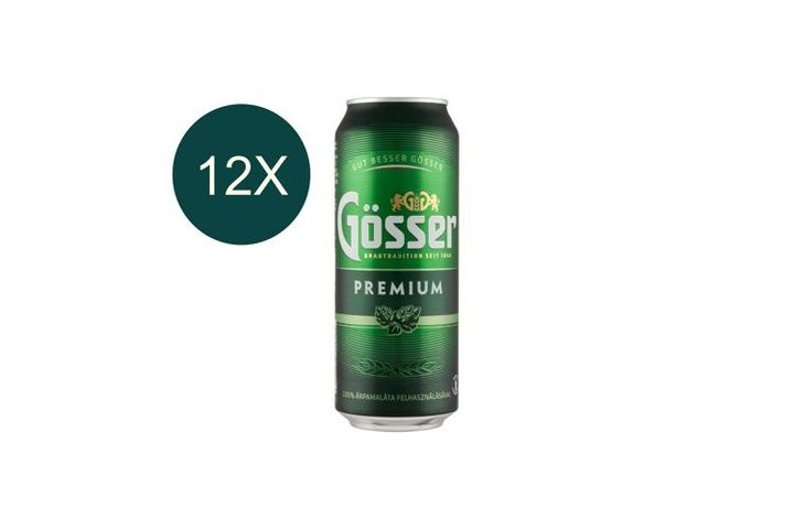 12x Gösser Premium minőségi világos sör 5,0% 500 ml