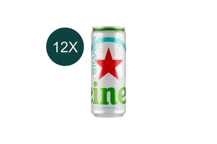 12x Heineken Silver világos sör 4% 330 ml