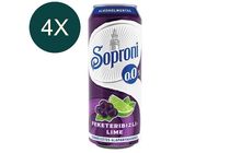 4x Sopron Blackcurrant-Lime Non-Alcoholic Beer Drink 0,0% 500 ml