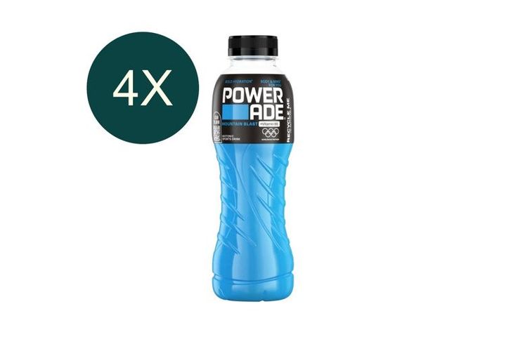 4x Powerade Mountain Blast szénsavmentes, vegyesgyümölcs-ízű izotóniás sportital 500 ml