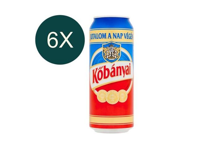 6x Kőbányai világos sör 4,3% 0,5 l