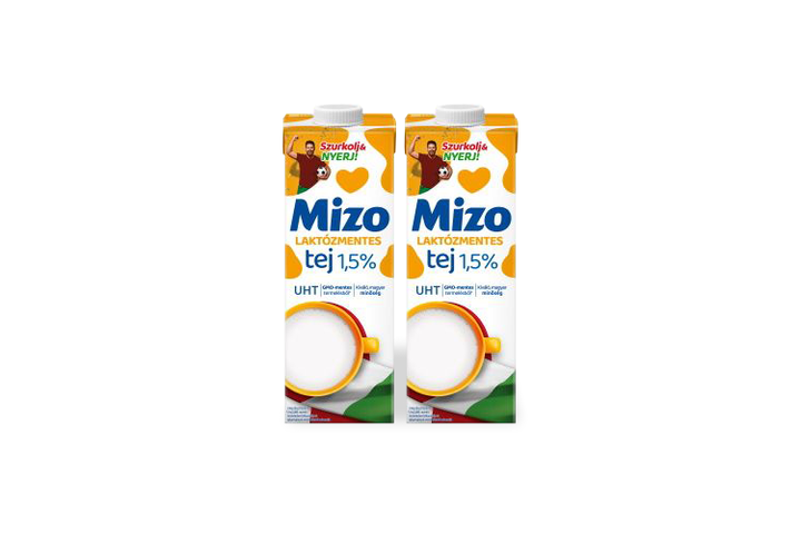 2x Mizo UHT Low-Fat Lactose-Free Milk 1,5% 1 l