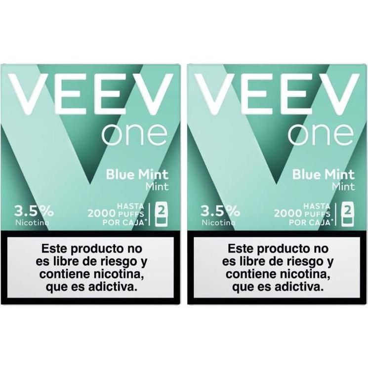 Pod Veev One Blue Mint 2000 Puffs 3.5% Nicotina 2 Unidades