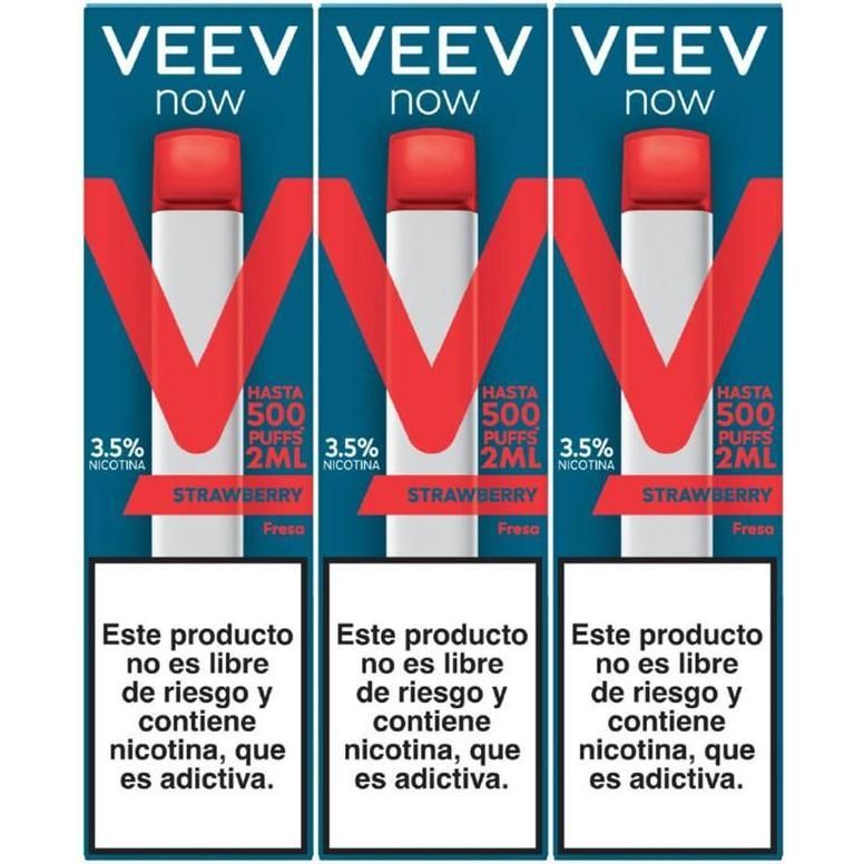 Vaporizador Veev Now Watermelon 500 Puffs 2 ml 3 Unidades