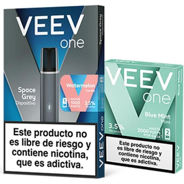 Kit Veev One Watermelon + 2 Pods Blue Mint 3000 puffs 3.5% Nicotina 1 Unidad