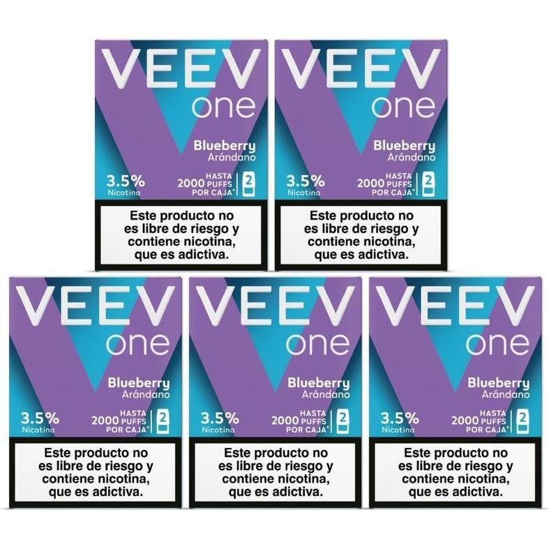 Pod Veev One Blueberry 2000 Puffs 3.5% Nicotina 5 Unidades