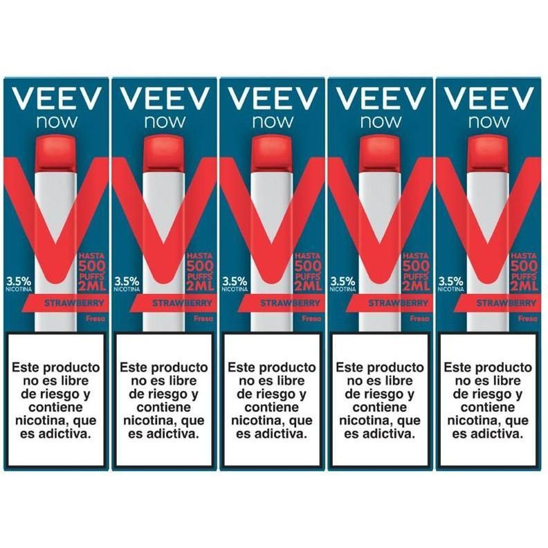 Vaporizador Veev Now Watermelon 500 Puffs 2 ml 5 Unidades