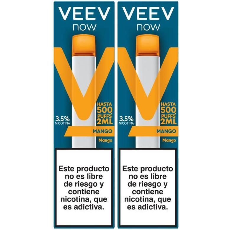 Vaporizador Veev Now Mango 500 Puffs 2 ml 2 Unidades
