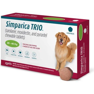 ZO Simparica Trio 48mg x 1 Tab Green 20.1 - 40kg