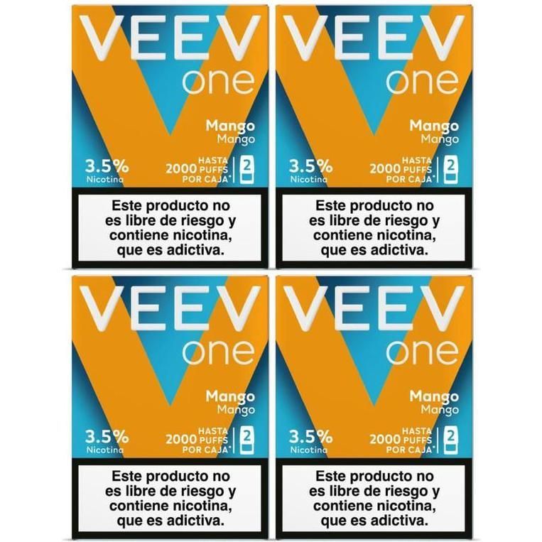 Pod Veev One Mango 2000 Puffs 3.5% Nicotina 4 Unidades