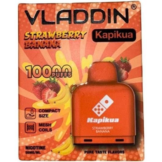 Cartucho Vladdin Kapikua Strawberry Banana 10000 Puffs 1 Unidad