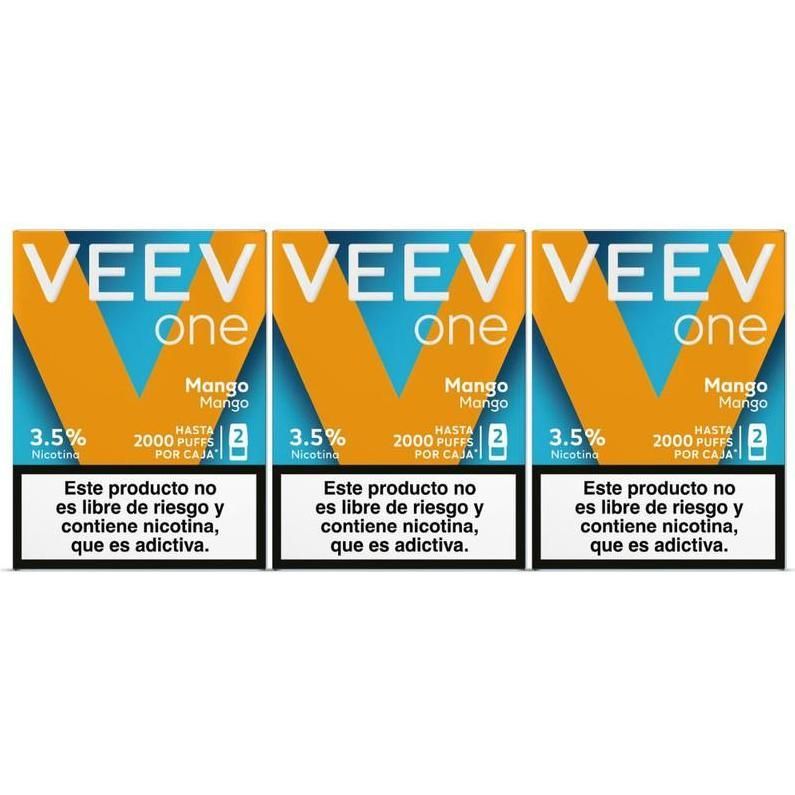 Pod Veev One Mango 2000 Puffs 3.5% Nicotina 3 Unidades