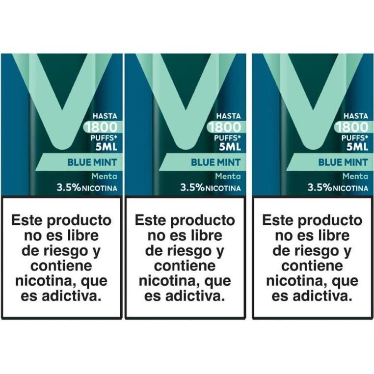 Vaporizador Veev Now Blue Mint 1800 Puffs 3 Unidades