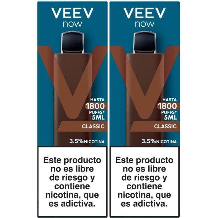 Vaporizador Veev Now Classic 1800 Puffs 2 Unidades