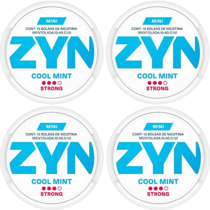 Bolsas Zyn Cool Mint Strong 4 Unidades