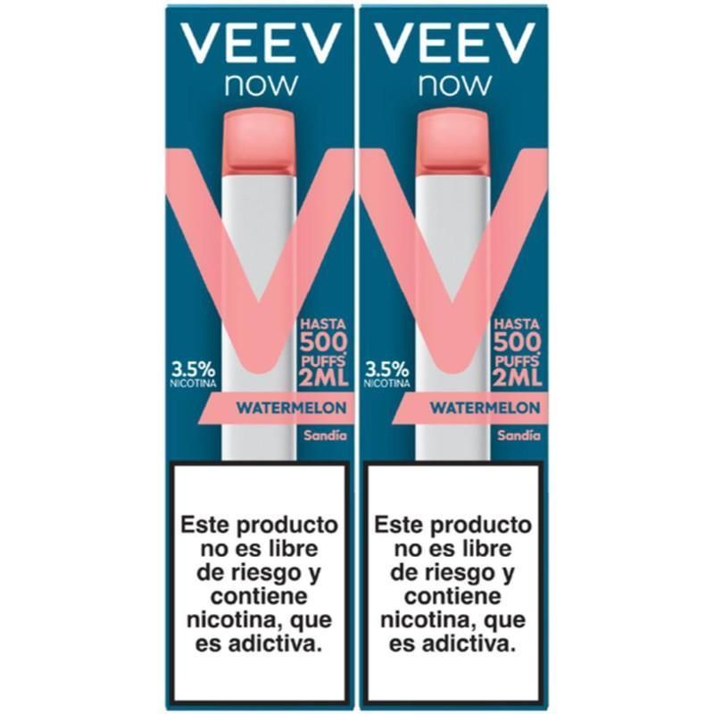 Vaporizador Veev Now Watermelon 500 Puffs 2 ml 2 Unidades