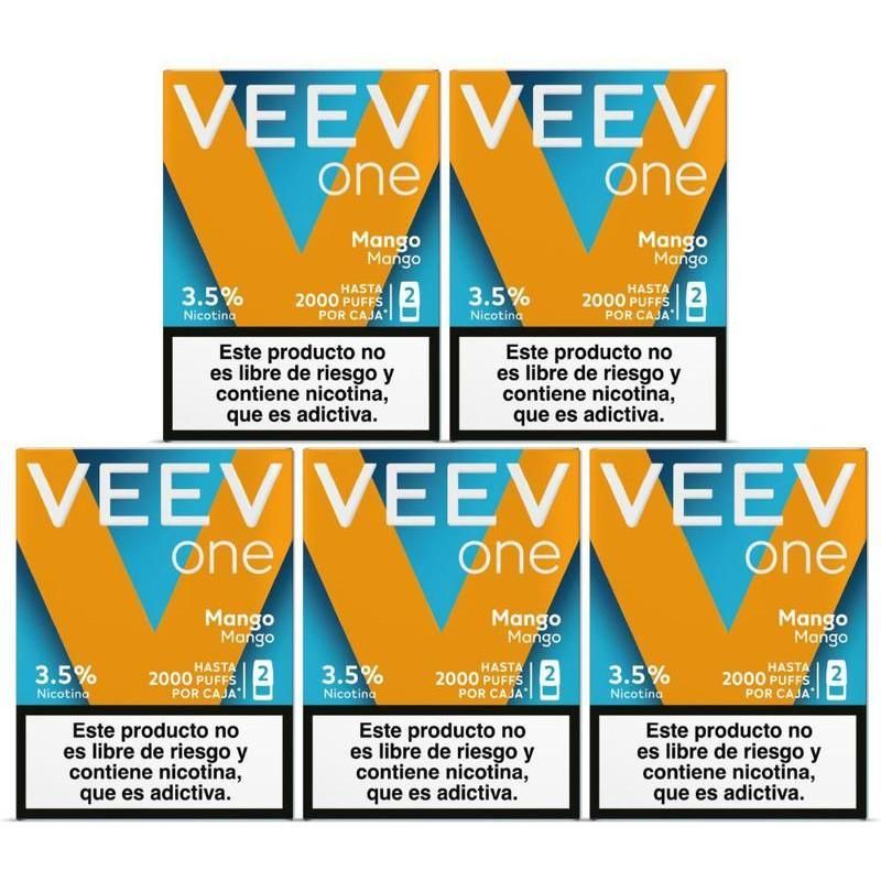 Pod Veev One Mango 2000 Puffs 3.5% Nicotina 5 Unidades