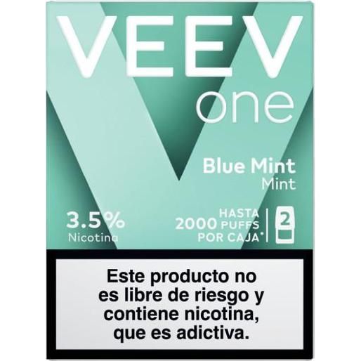 Vaporizador Veev One 1000 Puffs Blue Mint 3.5% Nicotina 2 Unidades