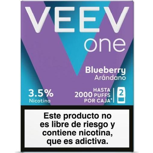 Vaporizador Veev One 1000 Puffs Bluberry 3.5% Nicotina Caja 2 Unidades