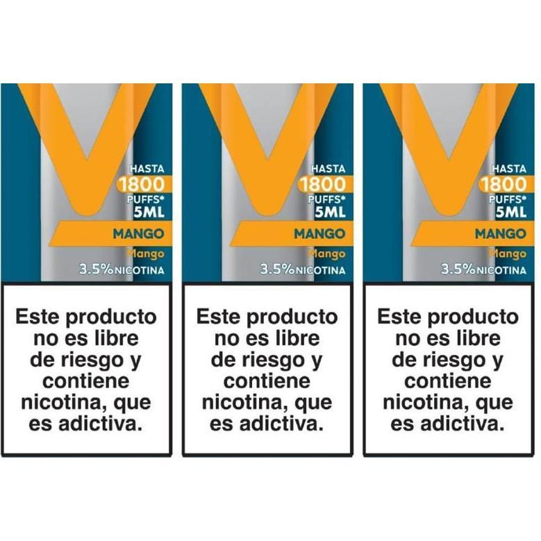 Vaporizador Veev Now Mango 1800 Puffs 3 Unidades