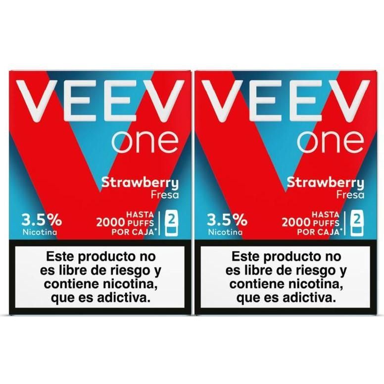 Pod Veev One Strawberry 2000 Puffs 3.5% Nicotina 2 Unidades