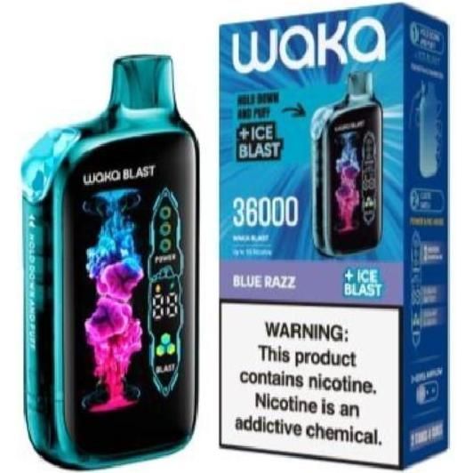 Vape Desechable Waka Bluerazz + Ice Blast 36000 puffs 1 Unidad