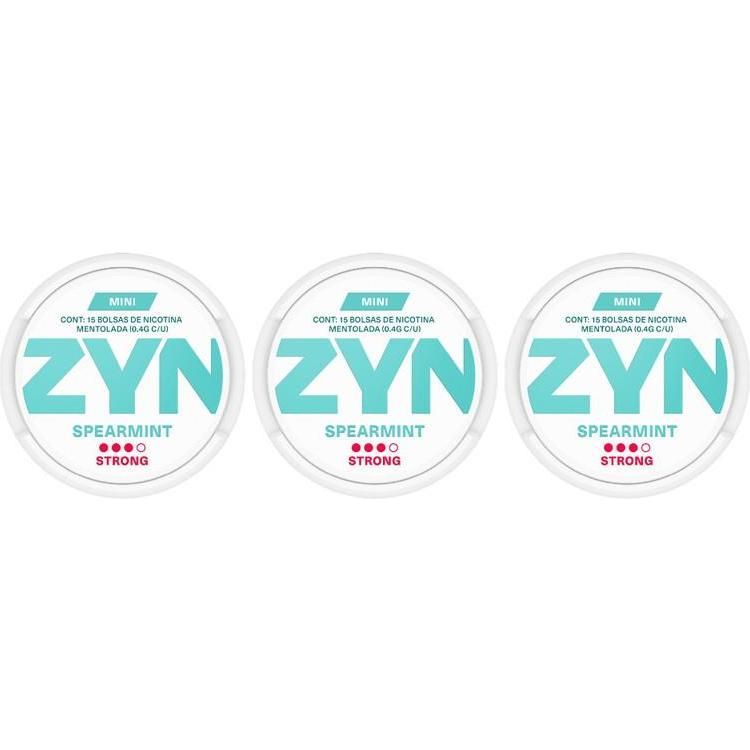 Bolsas Zyn Spearmint Strong 3 Unidades