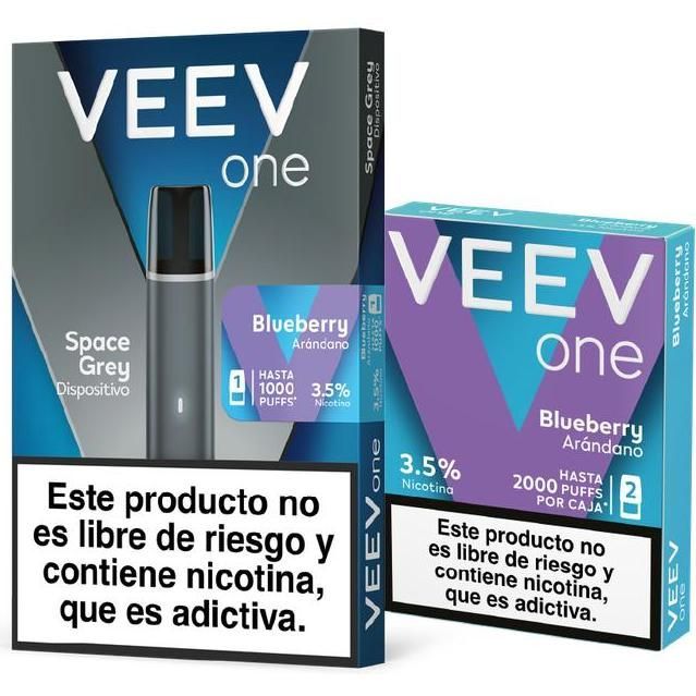 Vape Recargable Veev One + 3 Pod Blueberry 3000 puffs 3.5% Nicotina