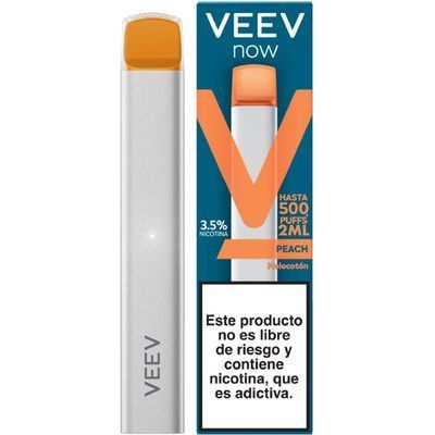 Vaporizador Veev Now 500 Puffs Peach 3.5% Nicotina 2 ml