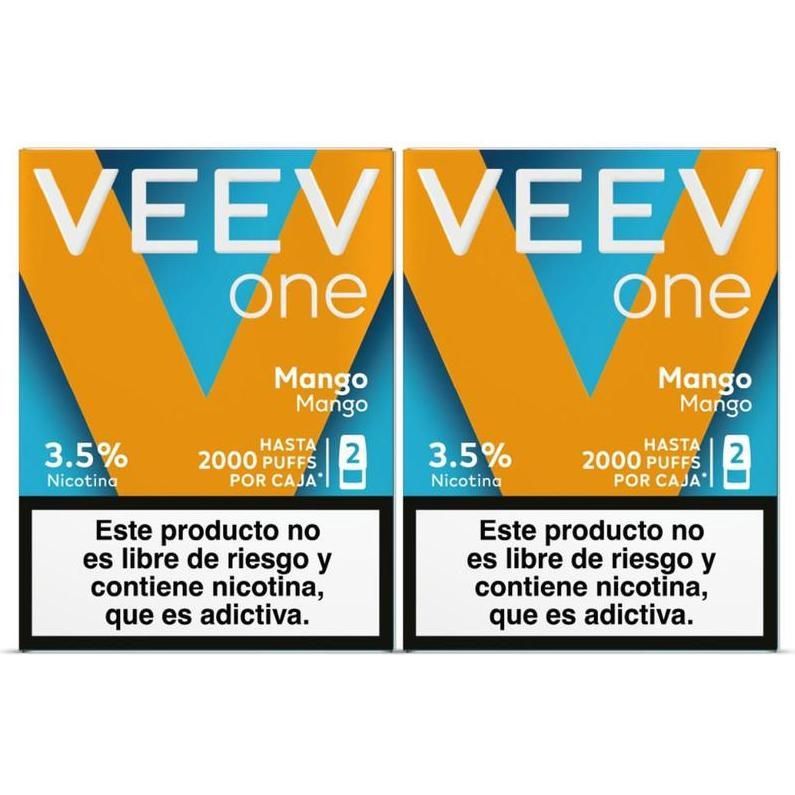 Pod Veev One Mango 2000 Puffs 3.5% Nicotina 2 Unidades